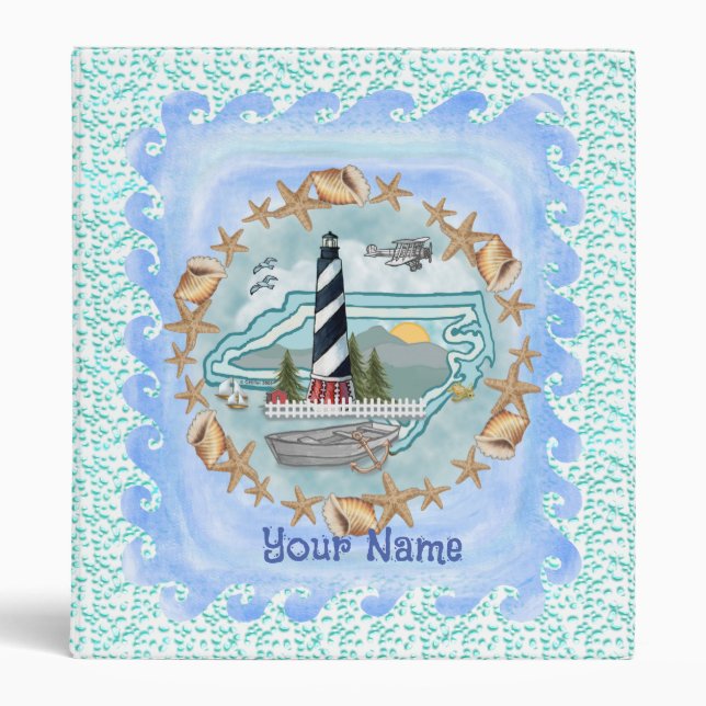 North Carolina Shells Lighthouse Binder (Front)