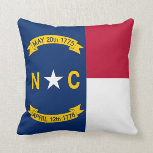 North Carolina State Flag American MoJo Pillow