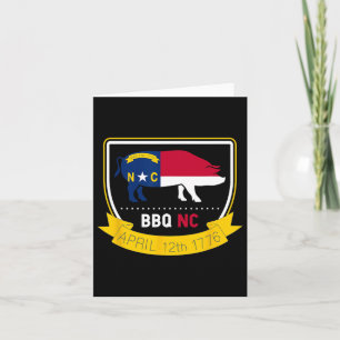 North Carolina State Flag Bbq Nc 1776 Independence Card
