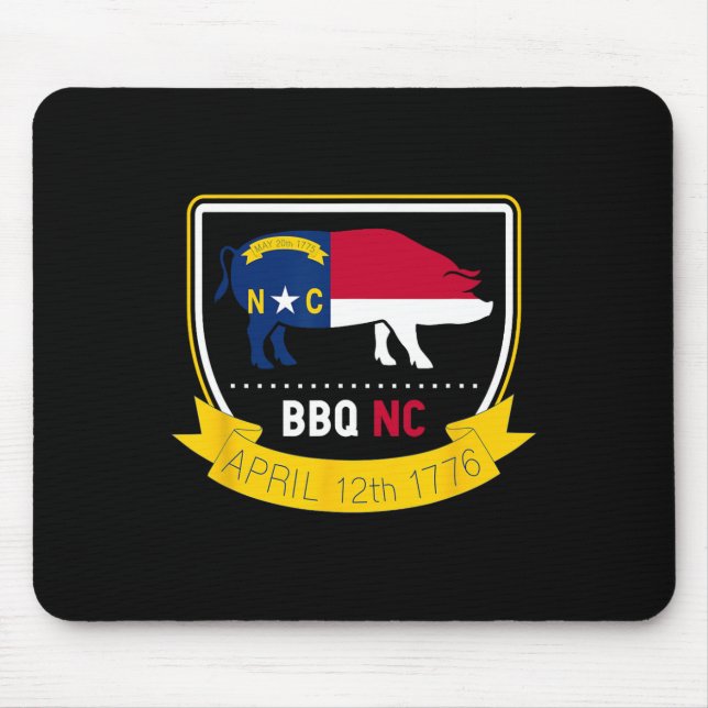North Carolina State Flag Bbq Nc 1776 Independence Mouse Pad (Front)