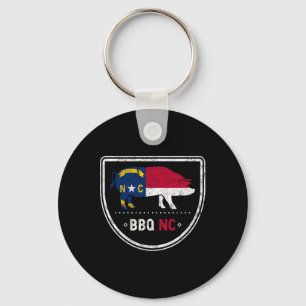 North Carolina State Flag Bbq Nc Keychain