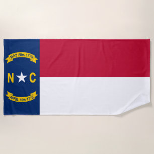 North Carolina State Flag Beach Towel