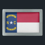 North Carolina State Flag Belt Buckle<br><div class="desc">North Carolina State Flag</div>