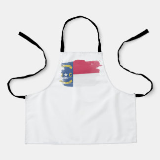 North Carolina state flag brush stroke, Apron