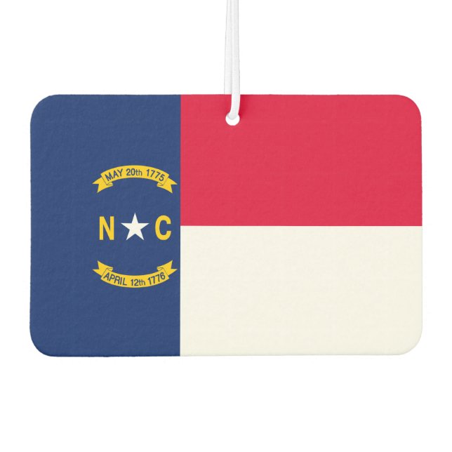 North Carolina State Flag Design Air Freshener (Front)