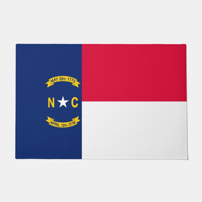 North Carolina State Flag Design Doormat (Front)