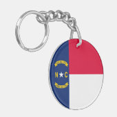 North Carolina State Flag Design Keychain (Front Left)