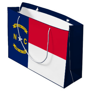 North Carolina State Flag Design Large Gift Bag