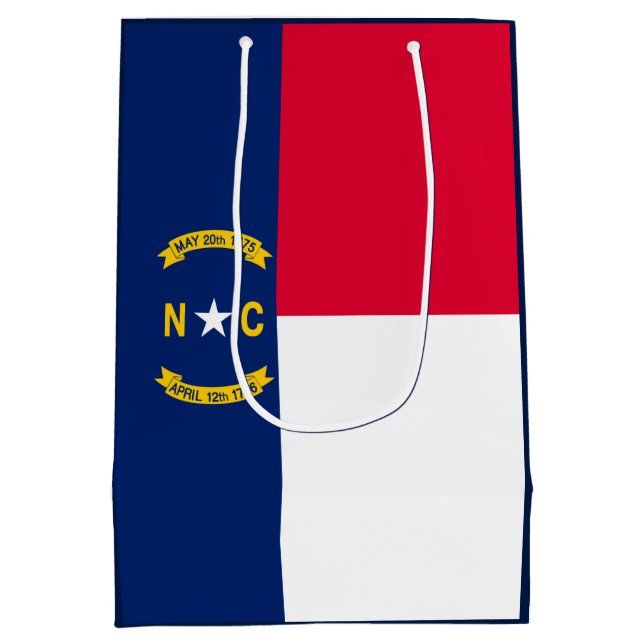 North Carolina State Flag Design Medium Gift Bag (Back)