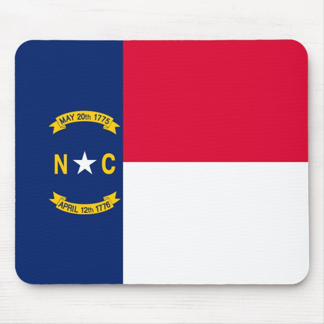 North Carolina State Flag Design Mouse Pad (Front)