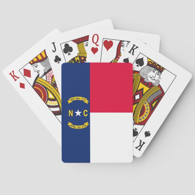North Carolina State Flag Design Playing Cards (Back)