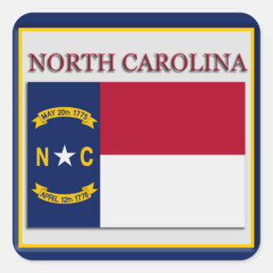 North Carolina State Flag Design Sticker