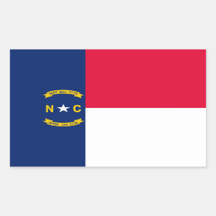 North Carolina State Flag Design Sticker