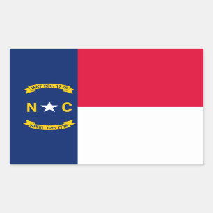 North Carolina State Flag Design Sticker
