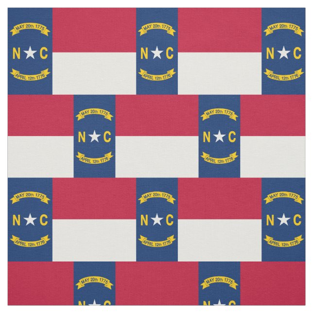 North Carolina State Flag Fabric (Swatch)