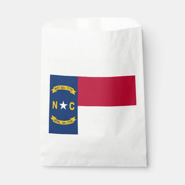 North Carolina State Flag Favour Bag (Front)