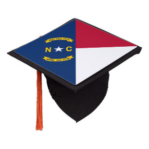 North Carolina State Flag Graduation Cap Topper