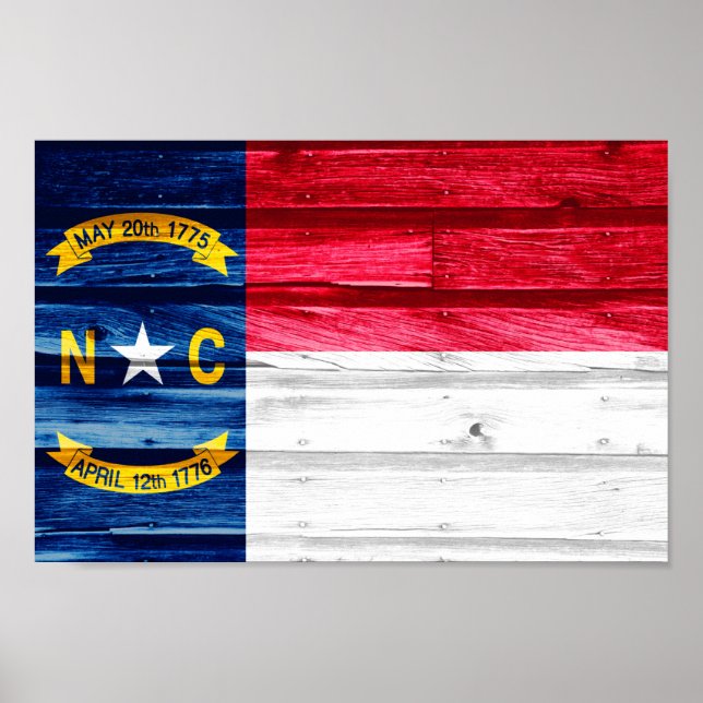 North Carolina State Flag Poster (Front)