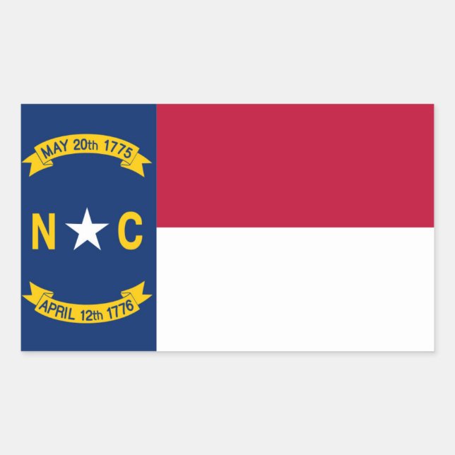 North Carolina State flag Sticker (Front)