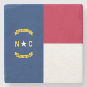 North Carolina State Flag Stone Coaster