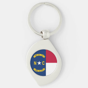 North Carolina State Flag USA Keychain