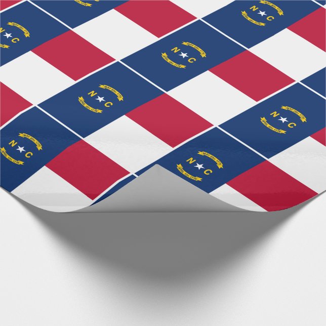 North Carolina State Flag Wrapping Paper (Corner)