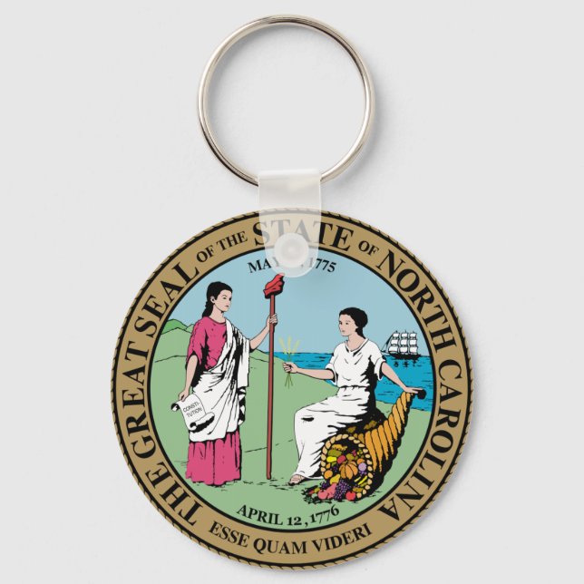 North Carolina State Seal Keychain (Front)