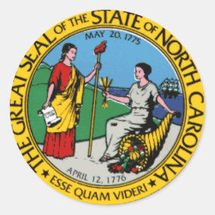 North Carolina State Seal Stickers