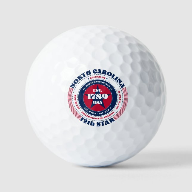 North Carolina Statehood Patriotic Gift Golf Balls (Front)