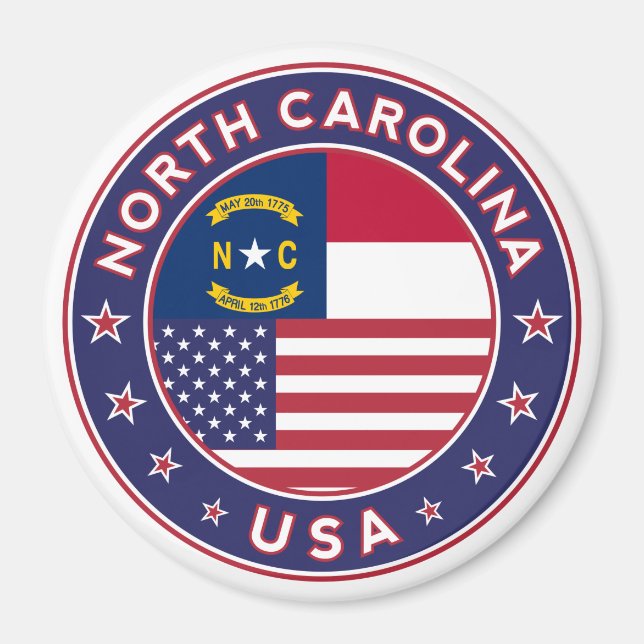 North Carolina sticker, phone case, tote bag Magnet (Front)