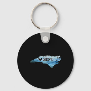 North Carolina Strong With Nc State And Love North Keychain
