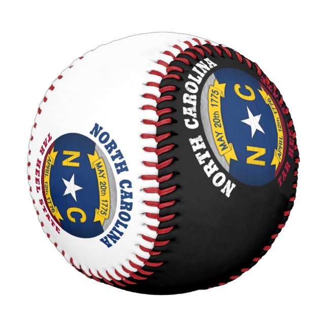 NORTH CAROLINA TAR HEEL STATE FLAG BASEBALL (Angled)