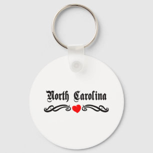 North Carolina Tattoo Keychain