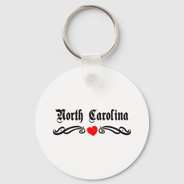 North Carolina Tattoo Keychain (Front)