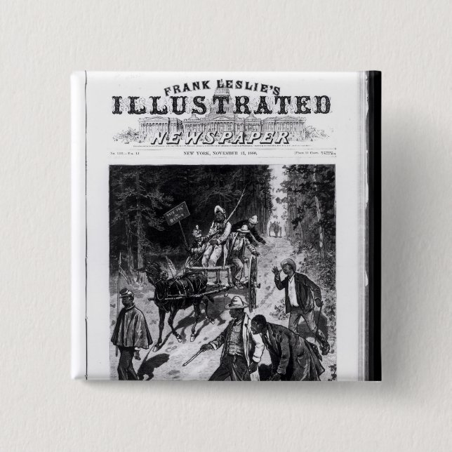 North Carolina, the Political Campaign 2 Inch Square Button (Front)