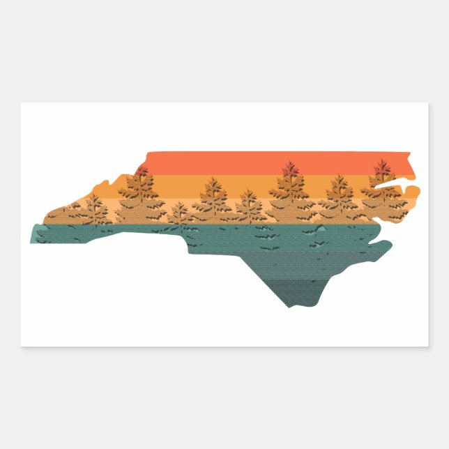 North Carolina Tree Silhouette Sticker (Front)