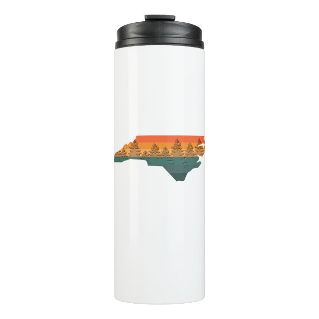 North Carolina Tree Silhouette Thermal Tumbler (Front)