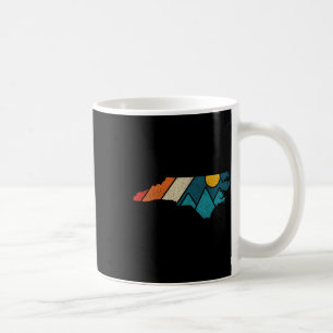 North Carolina Vintage State Map Mountains Hiking Coffee Mug