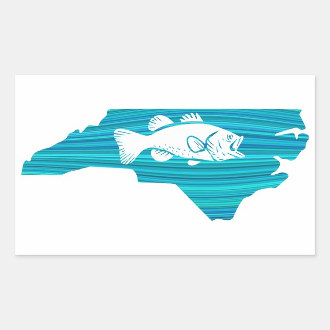 North Carolina Wave Fishing Sticker (Front)
