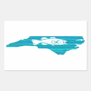 North Carolina Wave Fishing Sticker