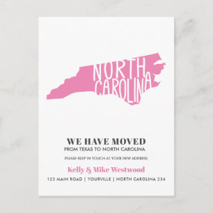 NORTH CAROLINA We've moved New address New Home  Postcard