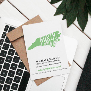 NORTH CAROLINA We've moved New address New Home Postcard