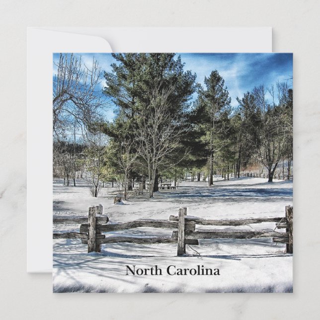 North Carolina winter landscape Holiday Card (Front)