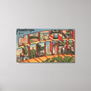 North CarolinaLarge Letter Scenes Canvas Print