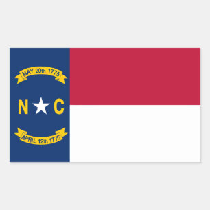 North Carolinian Flag, Flag of North Carolina Sticker