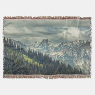 North Cascade: Majestic Mountain Peak. Throw Blanket