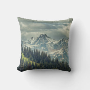 North Cascade: Majestic Mountain Peak. Throw Pillow