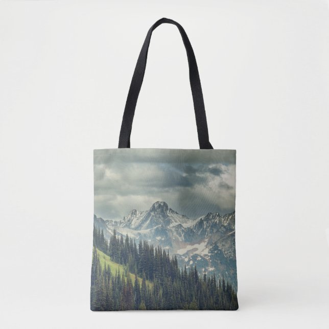North Cascade: Majestic Mountain Peak. Tote Bag (Front)