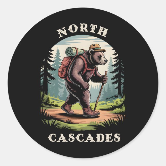 North Cascades  Classic Round Sticker (Front)