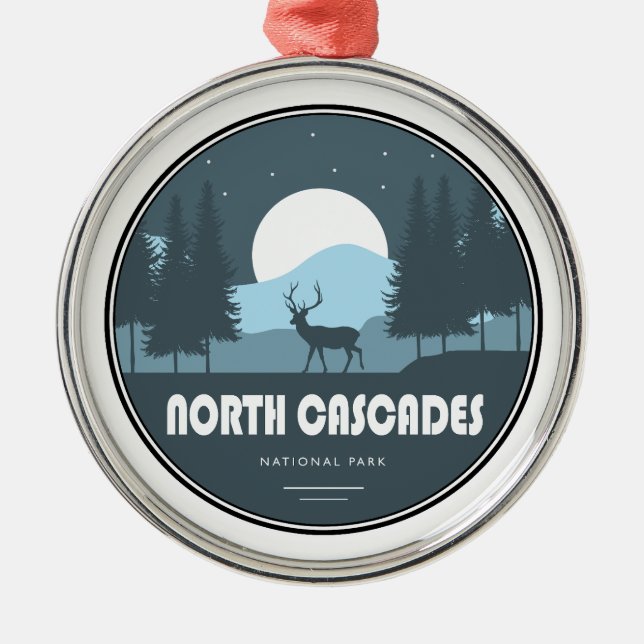 North Cascades National Park Deer Metal Ornament (Front)